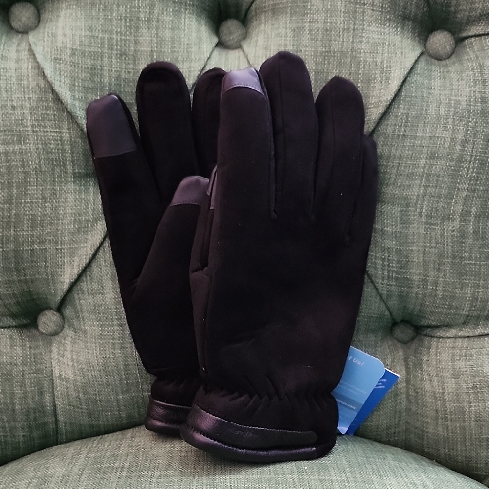 Black Winter Gloves with Touch Screen Capability